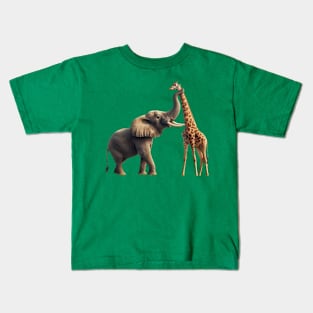 elephant vs giraffe Kids T-Shirt